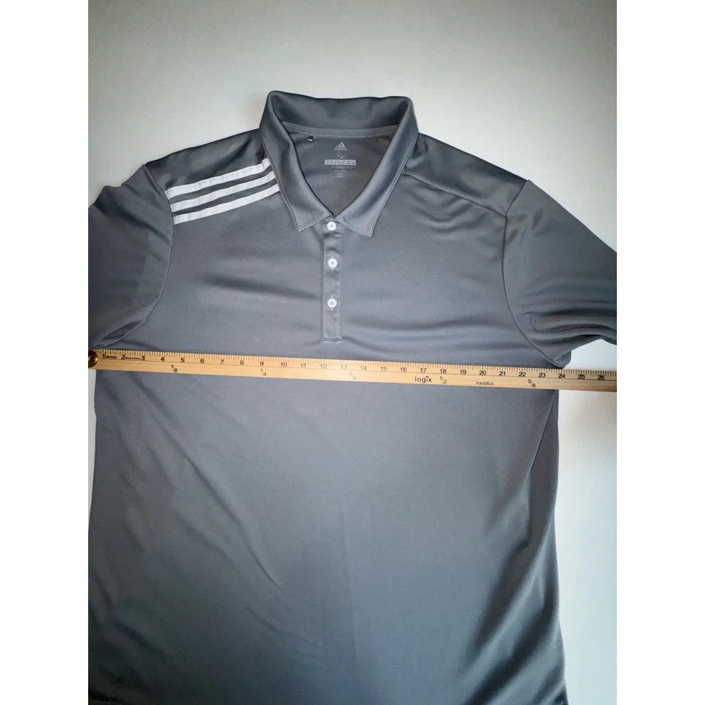 Adidas Golf Mens XL Gray Short Sleeve Performance Polo Shirt Athleisure Golfcore